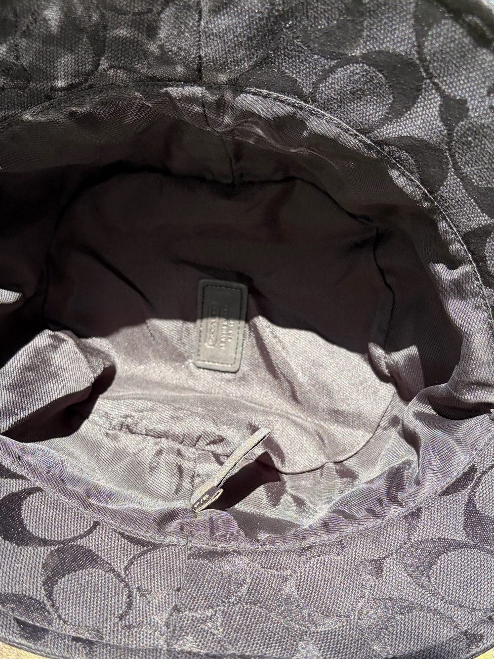 Coach Black Logo Jacquard Bucket Hat with Trim - Picture 3 of 6